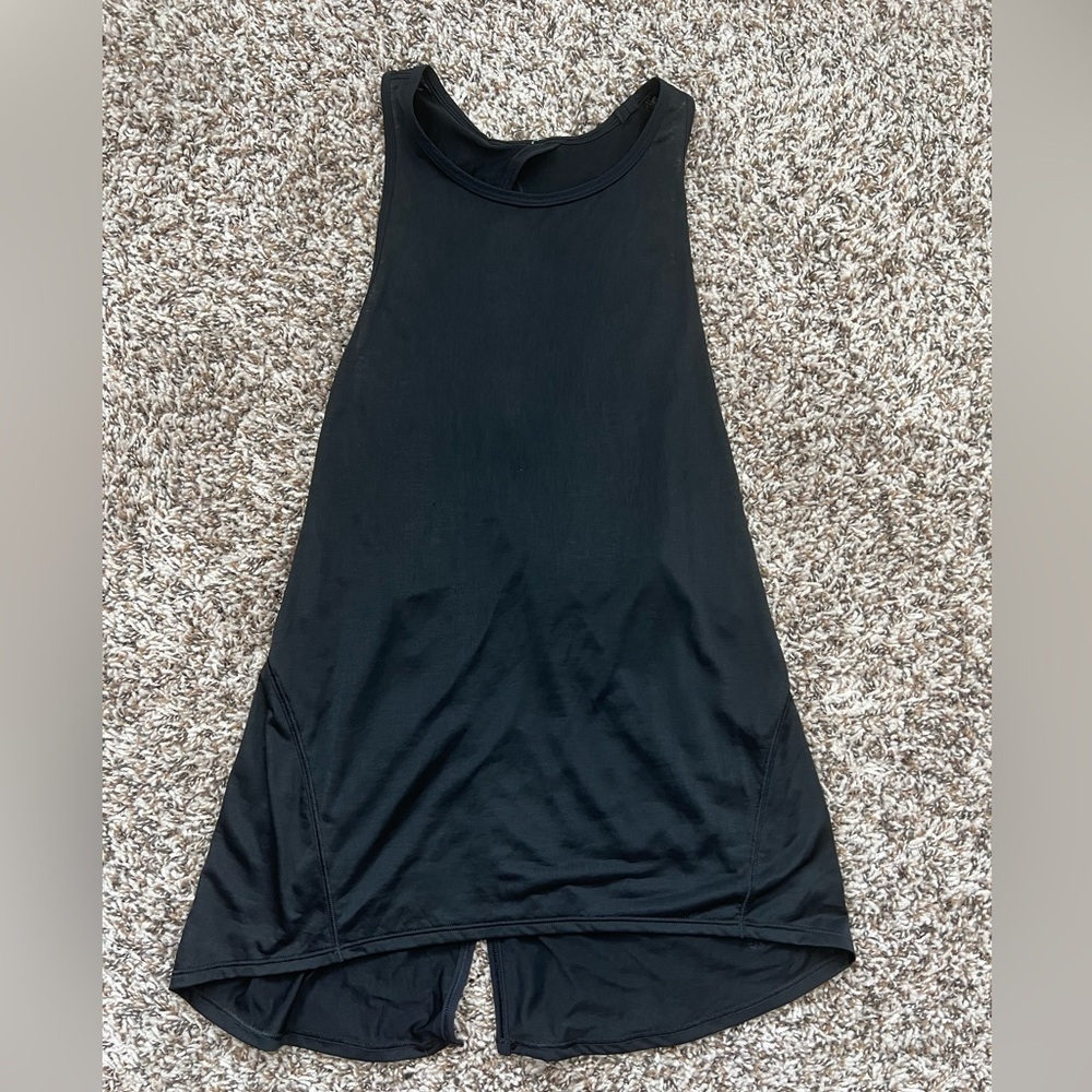 Lululemon Black Racerback Tank Top Split Back Lightweight Size Small (0705) - Picture 5 of 10